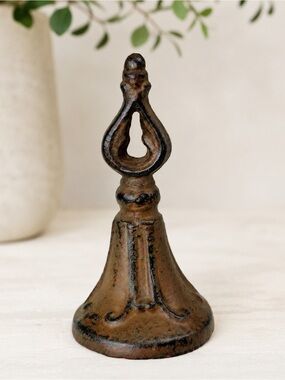 Antique Cast Iron Bell Keyhole Heavy Cast Iron Medieval Door Stop